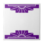 Carreau Motif Art déco en violet (Devant)