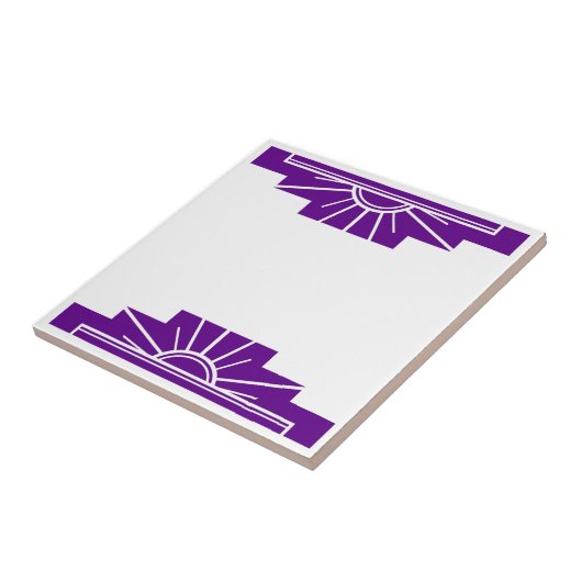 Carreau Motif Art déco en violet (Côté)