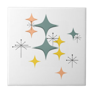 Carreau Motif atomique moderne d'Eames Starbursts de la