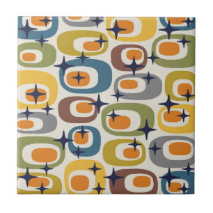 Carreau Motif atomique moderne du milieu du siècle