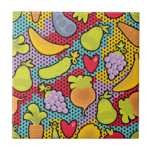 Carreau Motif avec des fruits et légumes
