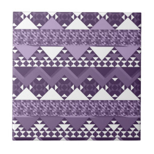 Carreau Motif Aztèque de la tribu rose