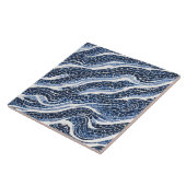 Carreau Motif blanc bleu 15 (Côté)