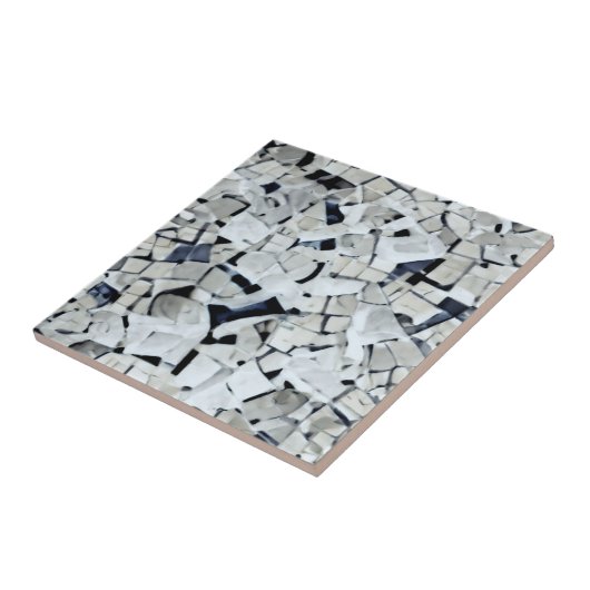 Carreau Motif blanc cassé gris (Côté)