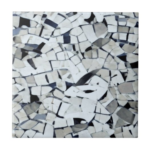 Carreau Motif blanc cassé gris (Devant)