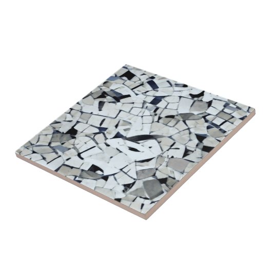 Carreau Motif blanc cassé gris (Côté)