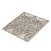 Carreau Motif blanc d'or lacé élégant (Côté)