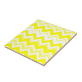 Carreau Motif blanc jaune de Chevron (Côté)