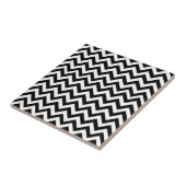 Carreau Motif blanc noir de Chevron (Côté)