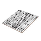 Carreau Motif blanc noir moderne de carrés de points de (Côté)