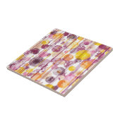 Carreau Motif blanc rayé tacheté (Côté)