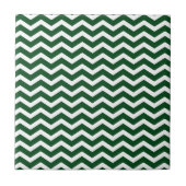 Carreau Motif blanc vert-foncé de Chevron (Devant)