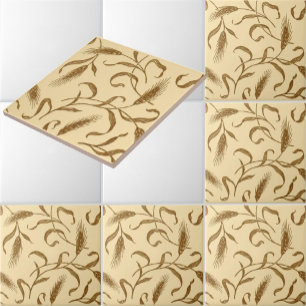 Carreau Motif Blé Vintage 1905