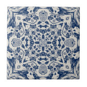 Carreau motif bleu ancien (Devant)