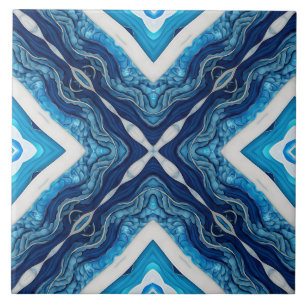 Carreau Motif bleu azur