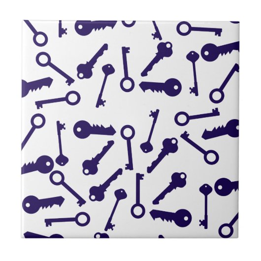 Carreau Motif bleu clé (Devant)