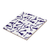 Carreau Motif bleu clé (Côté)