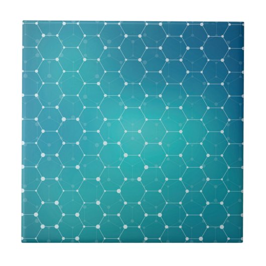 Carreau Motif bleu d'ADN de Teal (Devant)