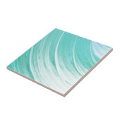 Carreau Motif bleu d'aquarelle d'Aqua (Côté)