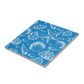 Carreau Motif bleu de plage (Côté)