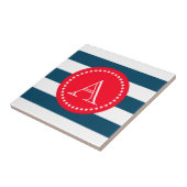 Carreau Motif bleu et blanc (Côté)