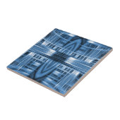 Carreau Motif bleu et blanc (Côté)