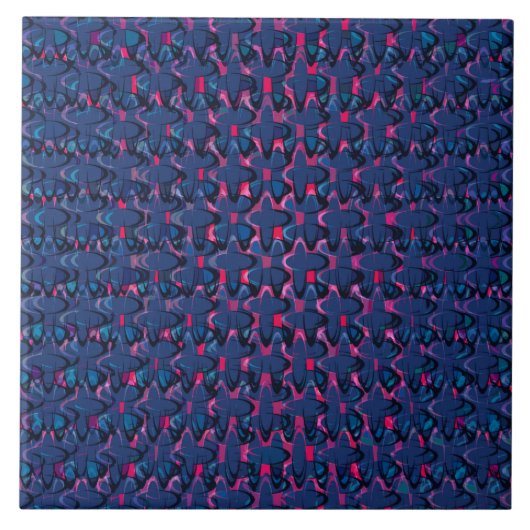 Carreau Motif bleu et rose rétro (Devant)