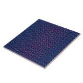 Carreau Motif bleu et rose rétro (Côté)
