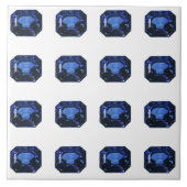 Carreau Motif bleu Sapphire rectangulaire (Devant)