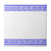 Carreau Motif Blue Grecian Frieze (Devant)