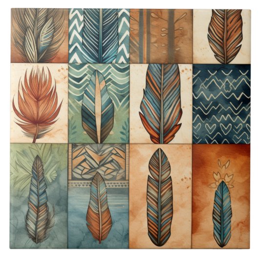 Carreau Motif boho occidental (Devant)