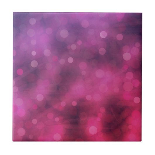 Carreau Motif Bokeh rose et violet (Devant)