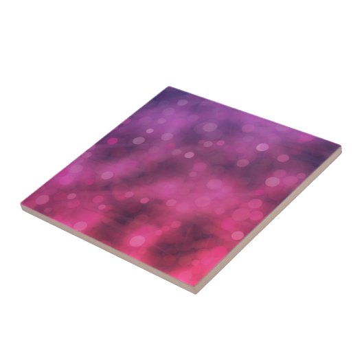 Carreau Motif Bokeh rose et violet (Côté)