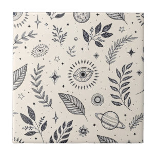 Carreau Motif botanique céleste (6)