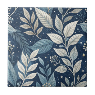 Carreau Motif botanique de jardin nocturne sans couture
