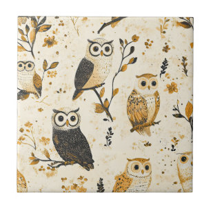 Carreau Motif botanique élégant de couleur beige représent