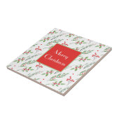 Carreau Motif botanique mixte de Noël (Côté)