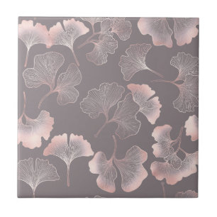 Carreau Motif botanique rose minimaliste
