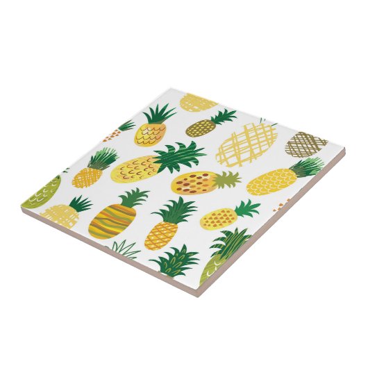 Carreau Motif branché d'ananas (Côté)