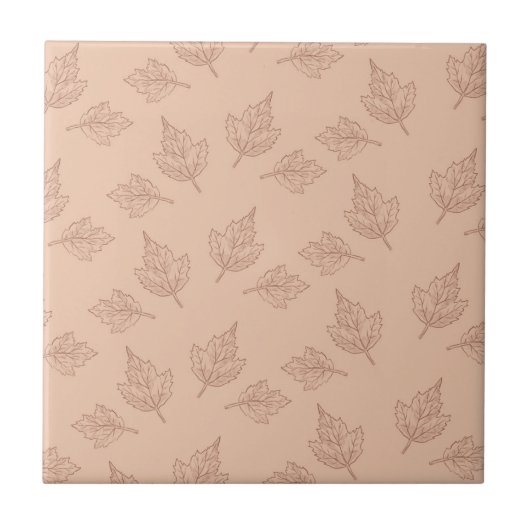 Carreau Motif Brown Maple Feuille Vintage Line (Devant)