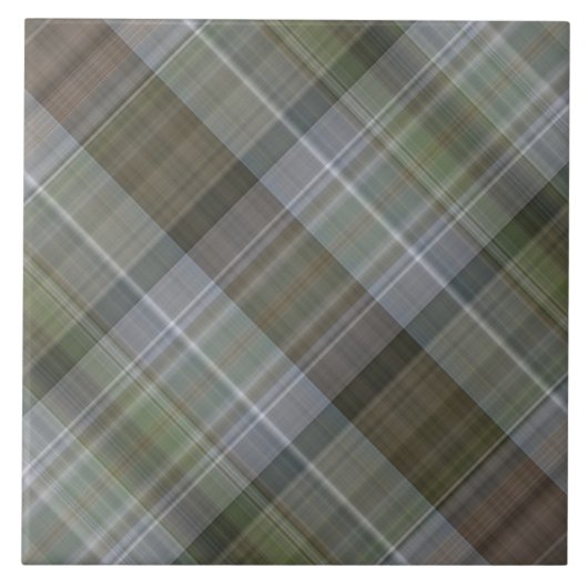 Carreau Motif brun gris vert de plaid (Devant)