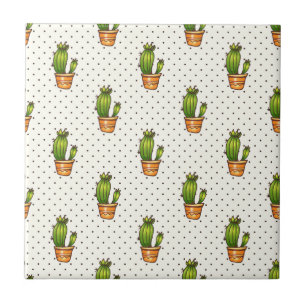Carreau Motif Cactus & Succulent Polk Dot