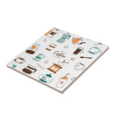 Carreau Motif café et café tiré à la main (Côté)