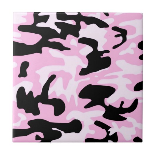 Carreau Motif Camouflage rose (Devant)