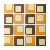 Carreau motif carré les années 70 rétro de formes (Devant)