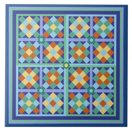 Carreau Motif carré marocain (Devant)