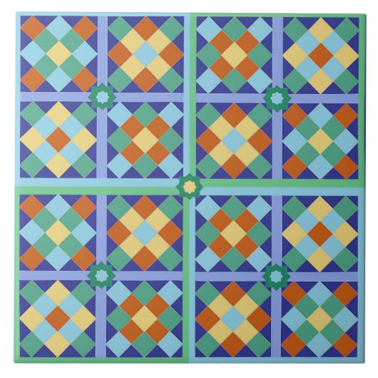 Carreau Motif carré marocain (Devant)