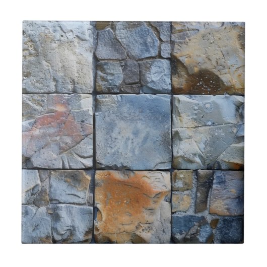 Carreau Motif Carrelage bleu gris (Devant)