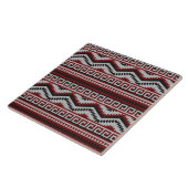 Carreau motif carrelé noir gris rouge (Côté)