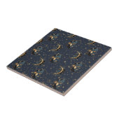 Carreau Motif céleste de lune en or de luxe (Côté)